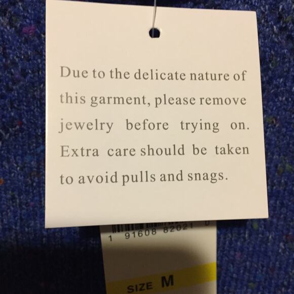 Alfred Dunner Blue Women's sweater Med NWT - Picture 3 of 5